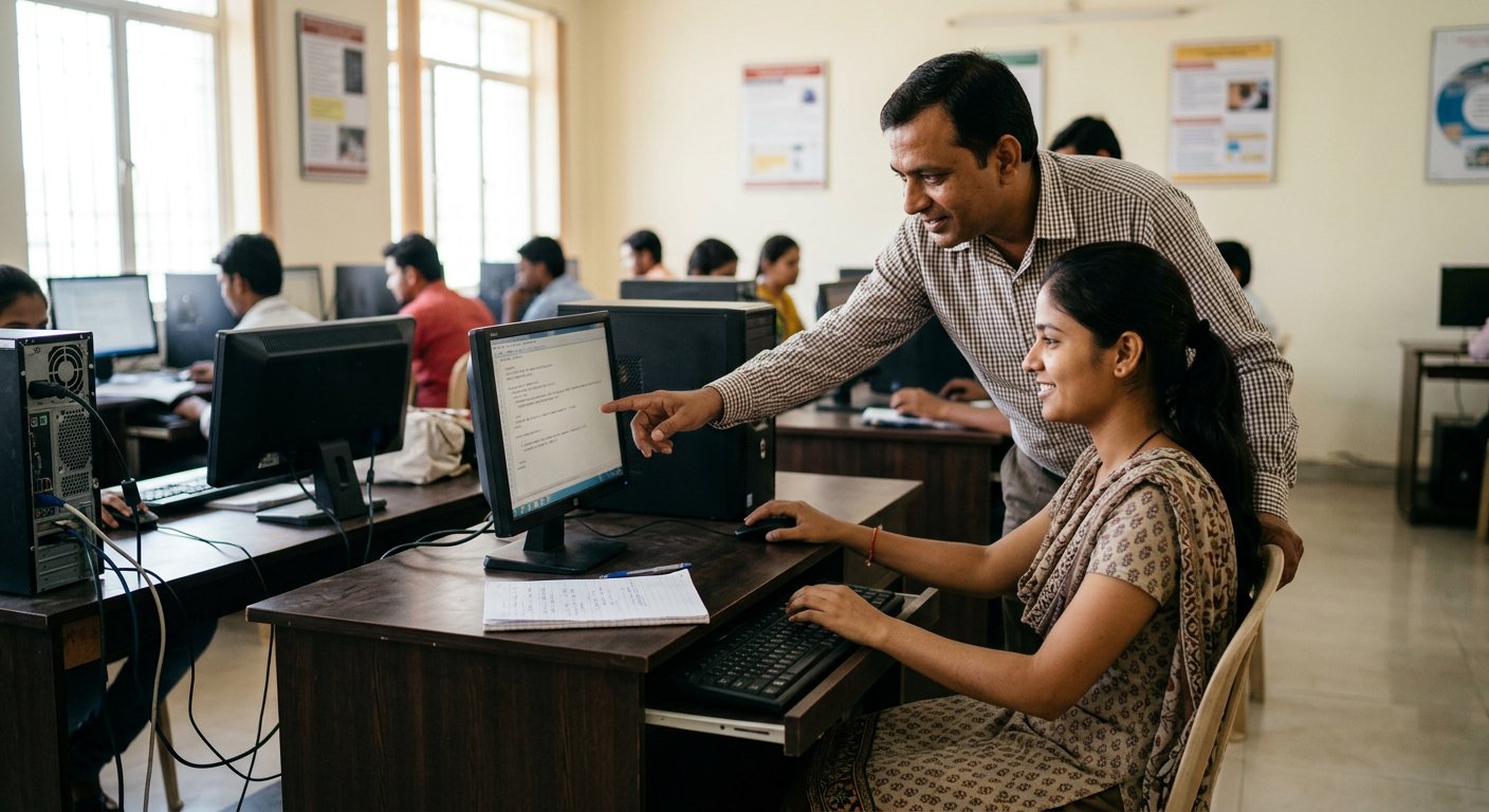 One-on-one guidance at Computer Saksharata Mission